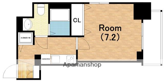 アドバンス上町台プレジール(1K/9階)の間取り写真