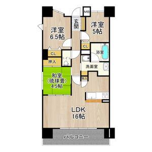 CITY SPIRE難波グレイス(3LDK/12階)の間取り写真