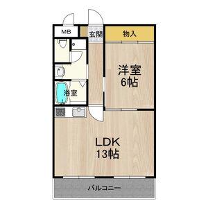 大正メゾン(1LDK/3階)の間取り写真