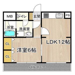 大正メゾン(1LDK/1階)の間取り写真