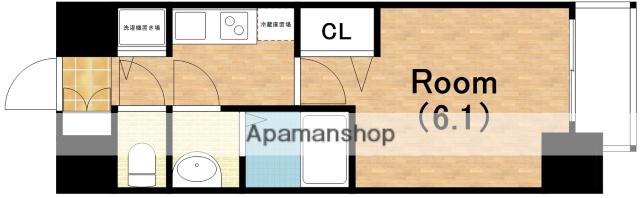 アクアプレイス天王寺Ⅱ(1K/7階)の間取り写真
