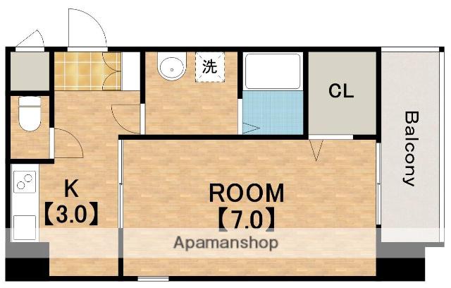 TRUSTY RESIDENCE天王寺東(1K/6階)の間取り写真