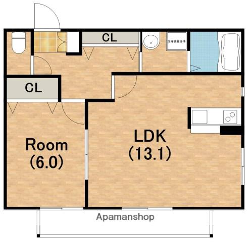 メゾンドマルシェ(1LDK/3階)の間取り写真