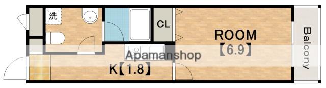 CHAMBORD(1K/3階)の間取り写真