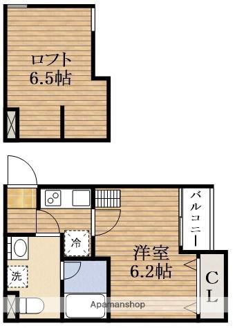 4ドシー林寺(1K/1階)の間取り写真