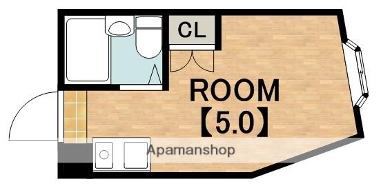 エスタイル動物園前(ワンルーム/3階)の間取り写真