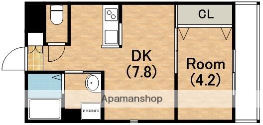 ルポゼスギモト(1DK/3階)の間取り写真