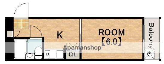 シティハイツ千種(1K/2階)の間取り写真