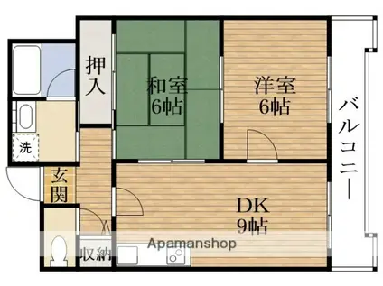 ルミエール住吉(2LDK/3階)の間取り写真