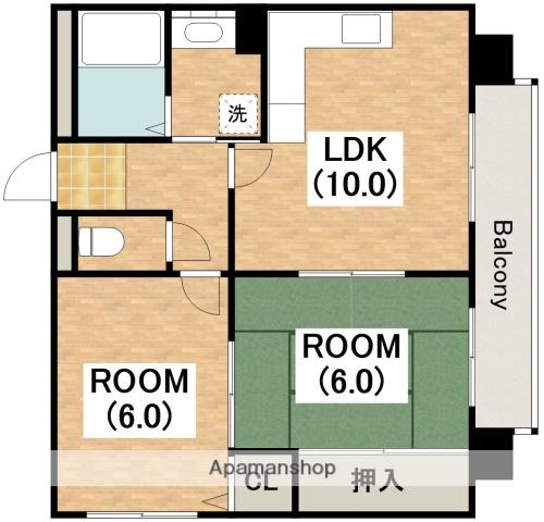 エクレール(2LDK/3階)の間取り写真