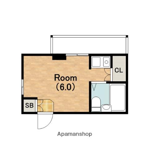 メゾン真法院(ワンルーム/5階)の間取り写真