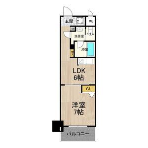 フェニックス日本橋高津(1DK/7階)の間取り写真