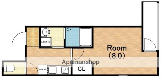 フジパレス我孫子前Ⅰ番館(1K/2階)の間取り写真