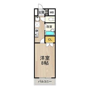 ヒストリカル堺(1K/6階)の間取り写真