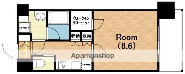 KAUNIS HIRANO(1K/12階)の間取り写真