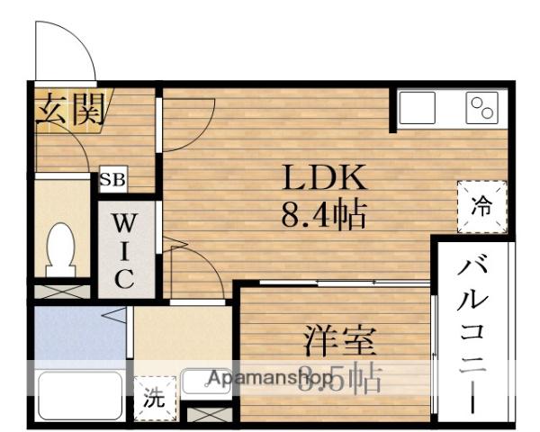 PRATT LUMIERE 北島(1LDK/1階)の間取り写真