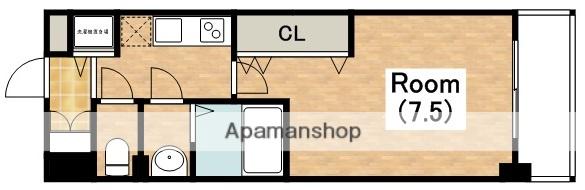 LUXE我孫子(1K/8階)の間取り写真