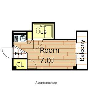 アース湯里(ワンルーム/3階)の間取り写真