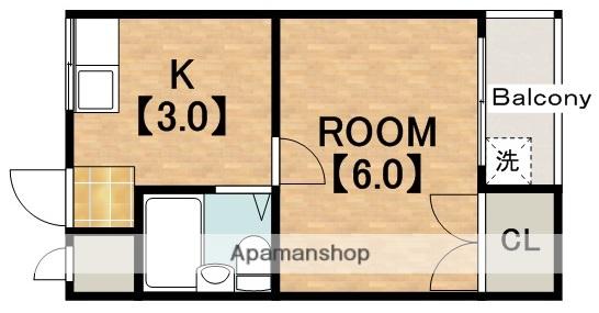 メゾンソフィア(1K/1階)の間取り写真