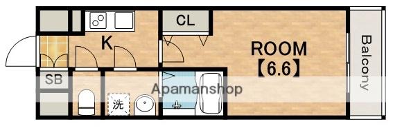 RAYSPRODUCT西住之江ADAMU(1K/8階)の間取り写真
