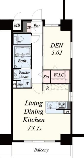 FUTURE一条(1LDK/3階)の間取り写真