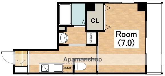 みおつくし小路 (1K/4階)の間取り写真