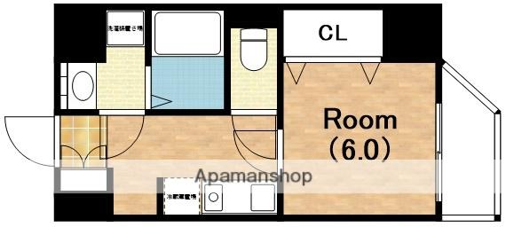LAND GALAXY(1K/2階)の間取り写真