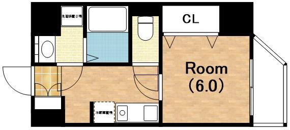 LAND GALAXY(1K/4階)の間取り写真