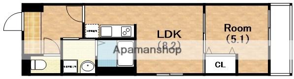 フジパレス我孫子Ⅱ番館(1LDK/2階)の間取り写真