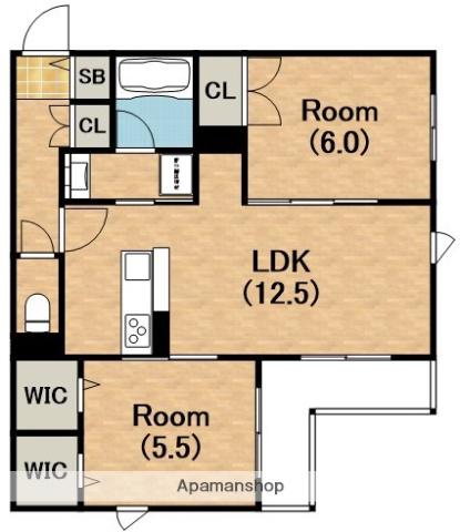 ベル ラーゴ・Ⅱ(2LDK/2階)の間取り写真