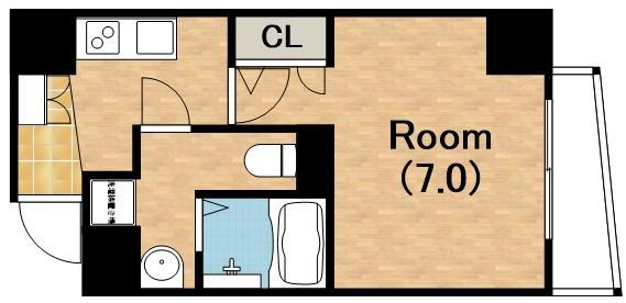 エグゼ阿倍野(1K/10階)の間取り写真