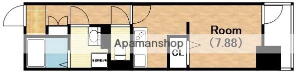 グランパシフィック玉出(ワンルーム/4階)の間取り写真