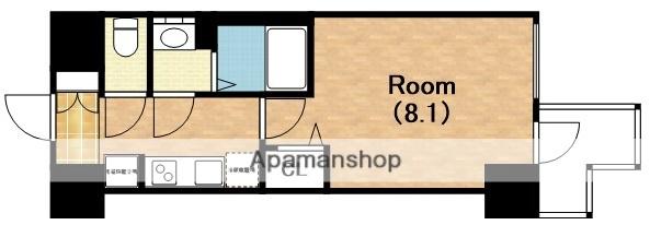 プレサンス谷町九丁目駅前(1K/4階)の間取り写真
