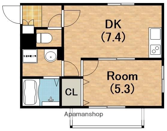 カルム林寺(1DK/2階)の間取り写真