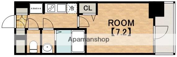 プレサンス天王寺ノースヴィアーレ(1K/2階)の間取り写真