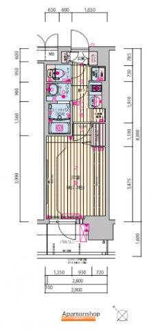 プレサンス天王寺ノースヴィアーレ(1K/7階)の間取り写真