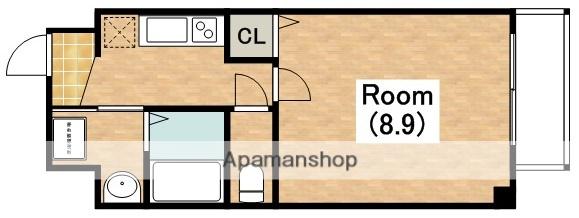 RB桑津(1K/6階)の間取り写真