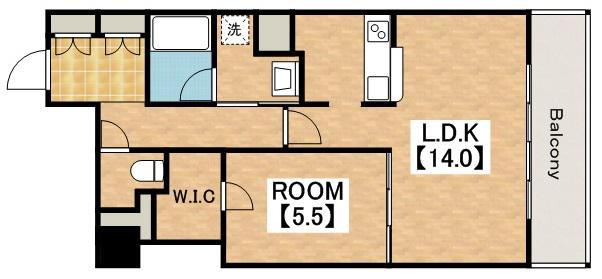 RJR堺筋本町タワー(1LDK/5階)の間取り写真