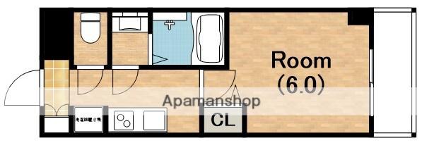 スプランディッド天王寺パークサイド(1K/12階)の間取り写真