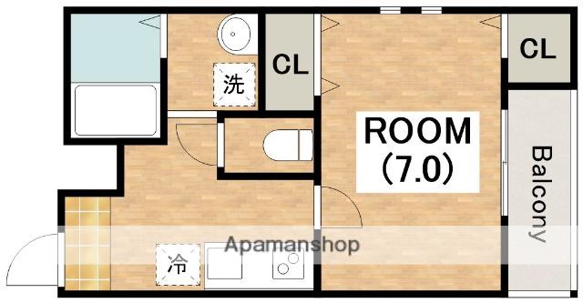 フジパレス天王寺東Ⅱ番館(1K/3階)の間取り写真