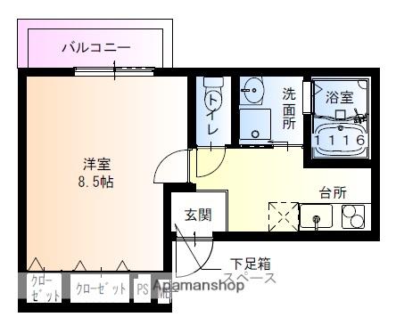 フジパレス天王寺東Ⅲ番館(1K/2階)の間取り写真