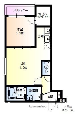 フジパレスあびこ6番館(1LDK/3階)の間取り写真