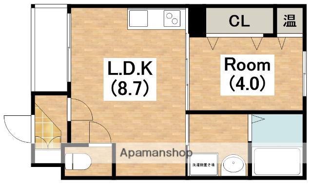 TOREBIAN NAGAI(1LDK/2階)の間取り写真
