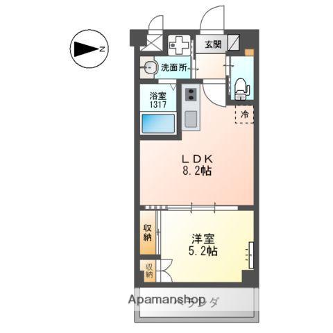 RIKI RESIDENCE(1LDK/3階)の間取り写真