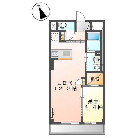 レヴォントゥレットⅡ(1LDK/3階)の間取り写真