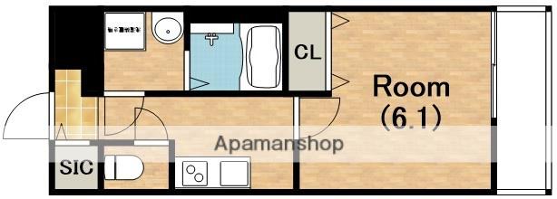 レジュールアッシュ天王寺クレア(1K/5階)の間取り写真