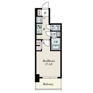S-RESIDENCE堺市駅前(1K/7階)の間取り写真