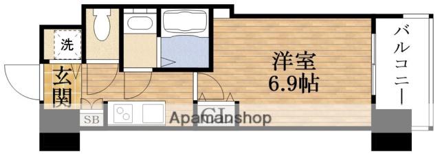 スプランディッド天王寺3(1K/11階)の間取り写真