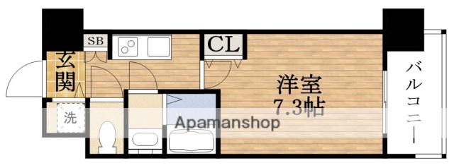 スプランディッド天王寺3(1K/12階)の間取り写真