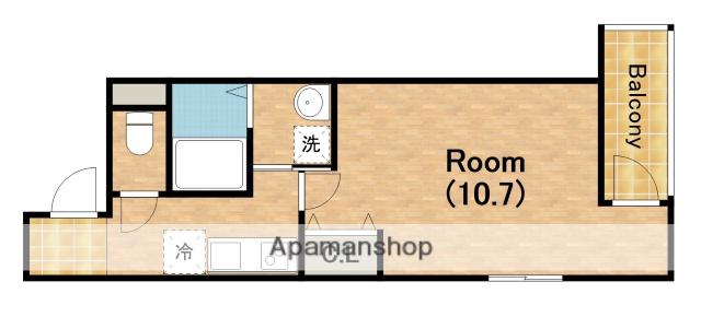 フジパレス住吉長居Ⅱ番館(1K/2階)の間取り写真